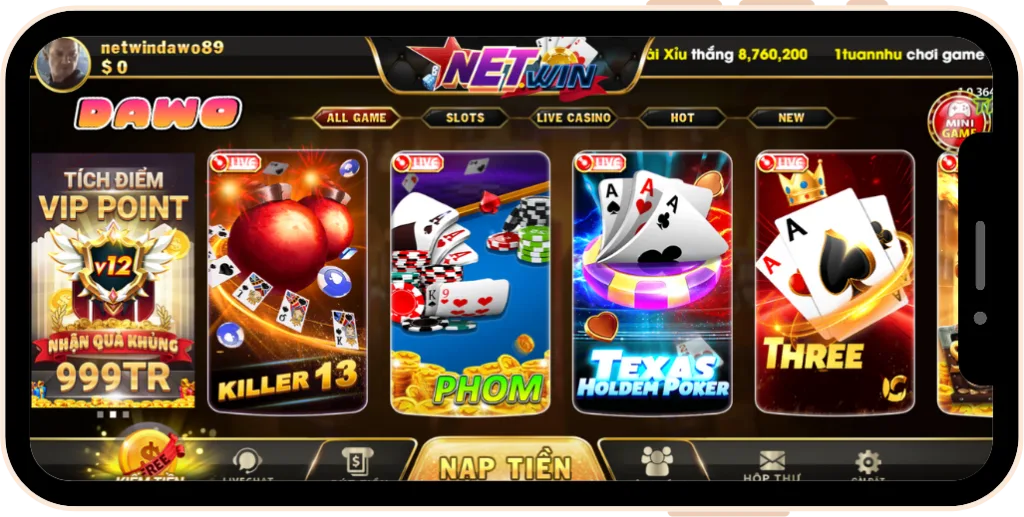 Danh Sách Game Netwin Dawo