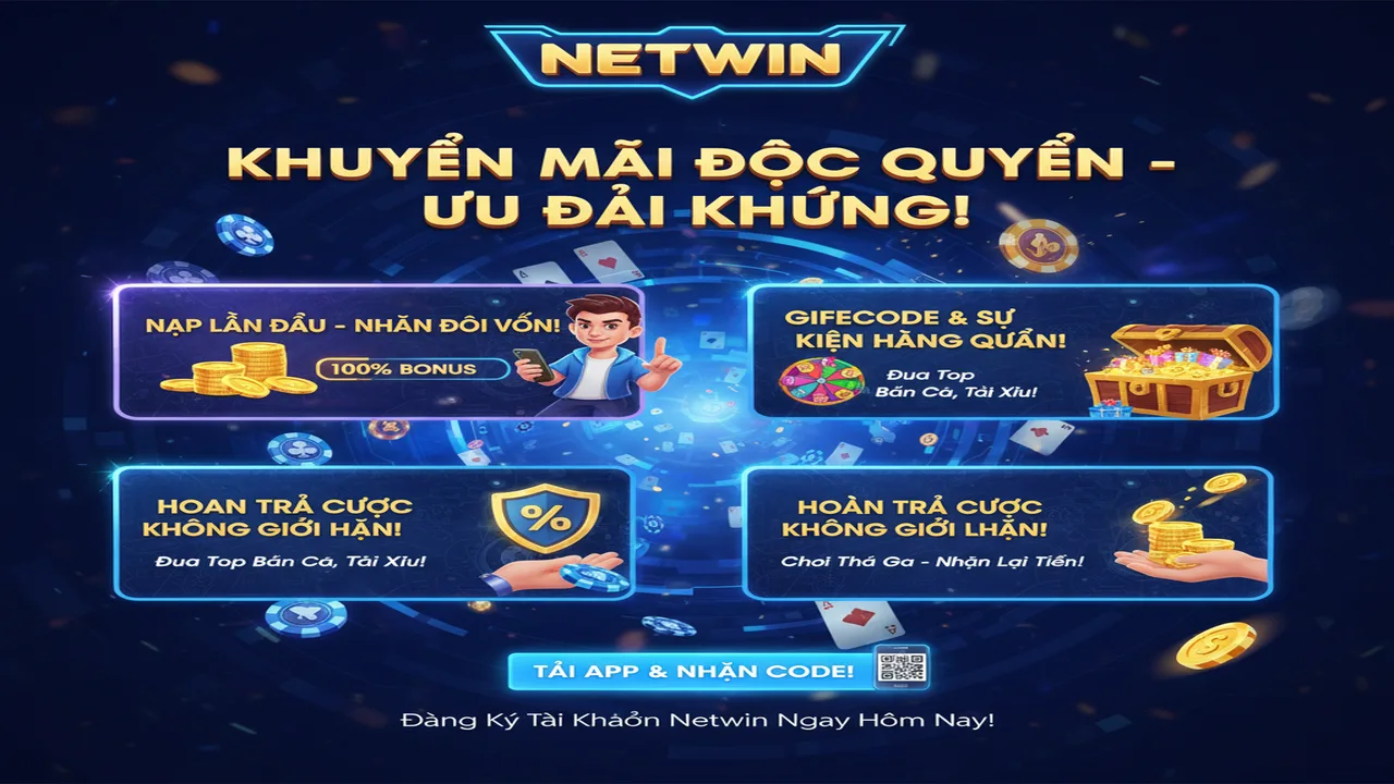Top khuyến mãi game bài đổi thưởng mới nhất 2026 Netwin